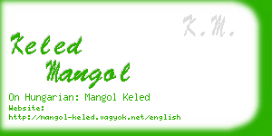 keled mangol business card